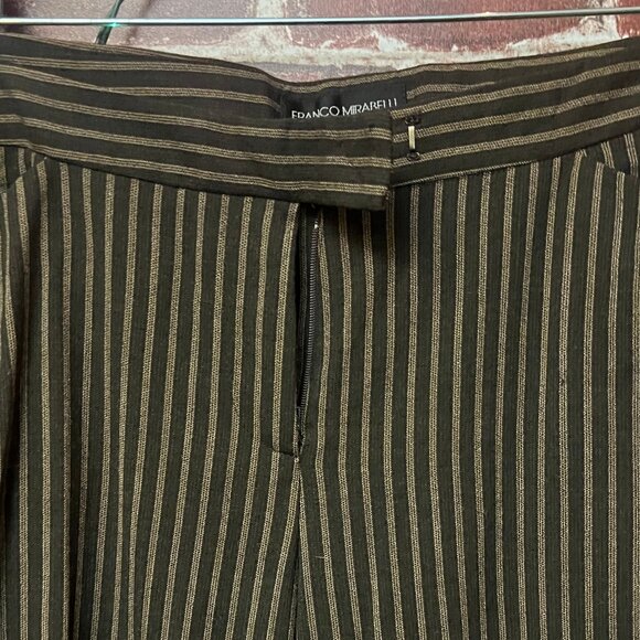 Franco Mirabelli Pinstripe Wool Suit Set - Charcoal Grey - Size 12 - Picture 9 of 10